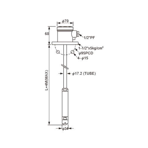 Type EC Pressure Transmitter extension version